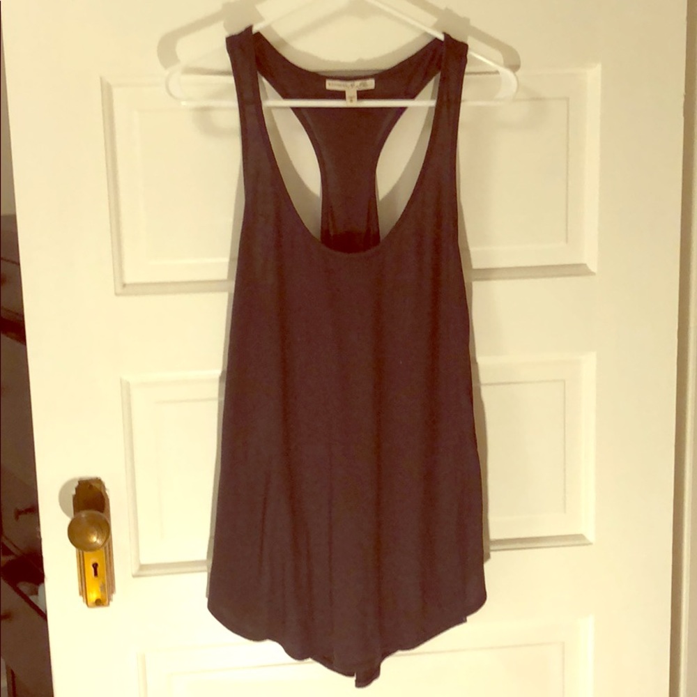 Gray tank top with side slits